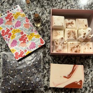 Handcrafted wax melts and peppermint bark